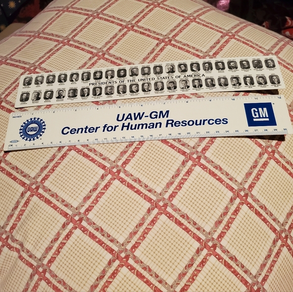 Vintage Other - Vintage Presidential GM Collector's White and Blue Ruler Bundle Set Of Two